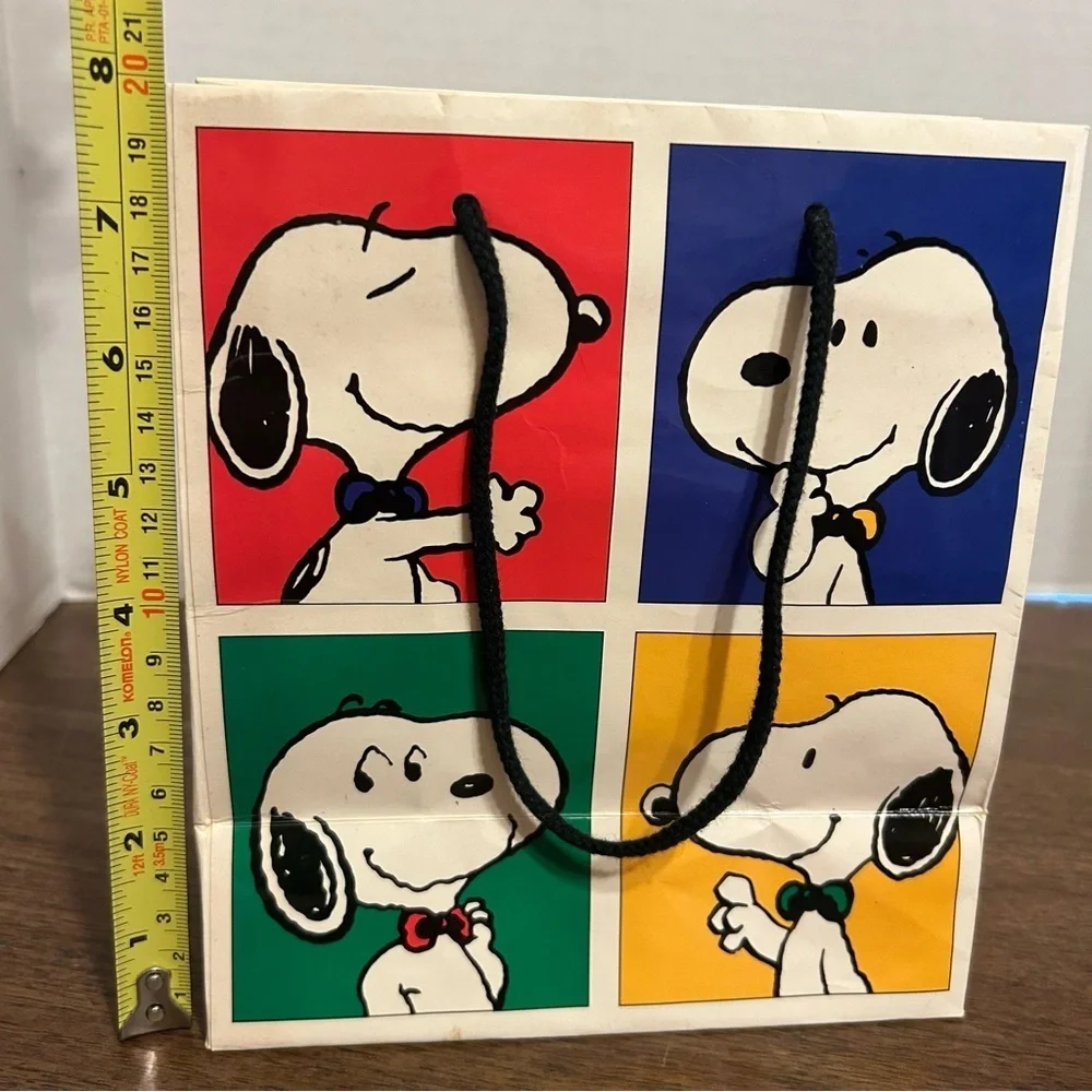 Vintage 1958 Peanuts Snoopy & Gang Applause Gift Bags 40 Years of Happiness